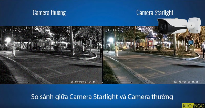 So sánh camera starlight KX-4K01C4 và camera thường