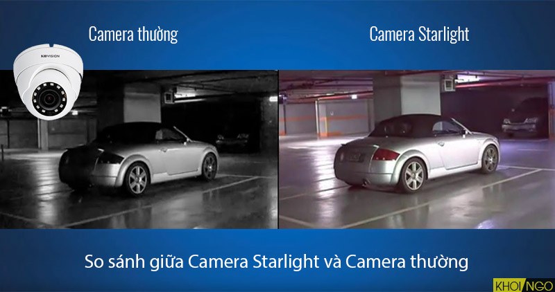 So sánh Camera Starlight KX-S2002C4 và camera thường