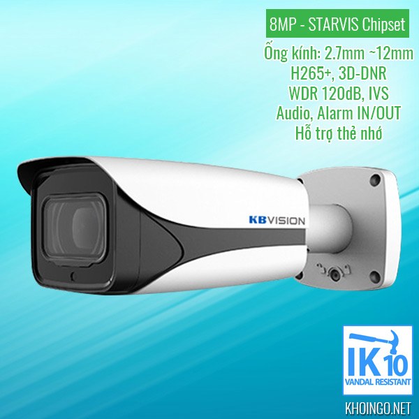 Gioi-thieu-Camera-IP-KBVision-KX-8005iMN-8MP-H265-WDR-3D-DNR-IK10-Alarm_in_out-Motorized_lens-Starvis_chipset