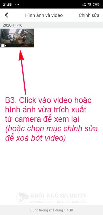 Mở file video đã trích xuất camera trên phần mềm Hik-Connect