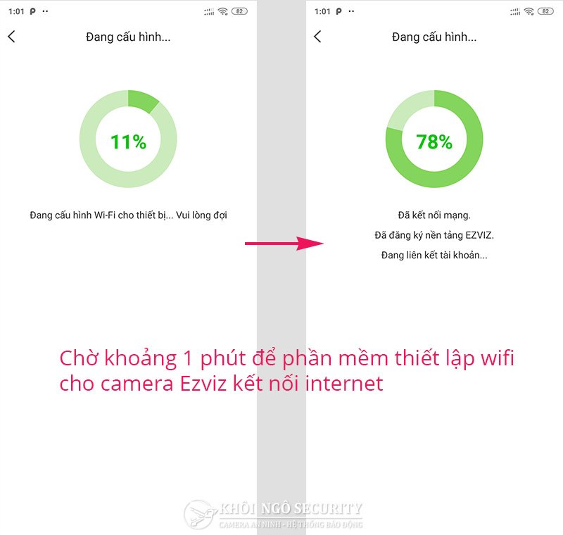 Cấu hình wifi cho thiết bị xem camera Ezviz trên điện thoại