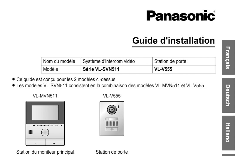 Hướng dẫn lắp đặt tay con không dây Panasonic VL-SVN511EX