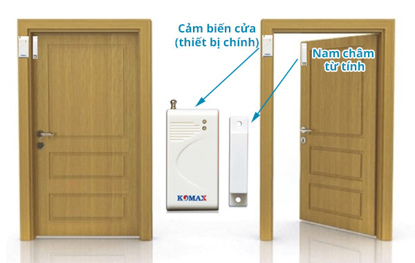 Cách lắp đặt cảm biến cửa Komax KM-6000