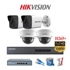 Trọn bộ 04 Camera IP Hikvision 2MP 1080P