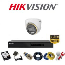 Trọn bộ 1 camera Hikvision ColorVu HD-TVI 2MP