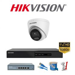 Trọn bộ 1 camera ip Hikvision 2MP ColorVu