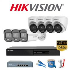 Trọn bộ 7 camera ip Hikvision 2MP