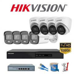Trọn bộ 8 camera ip Hikvision 2MP